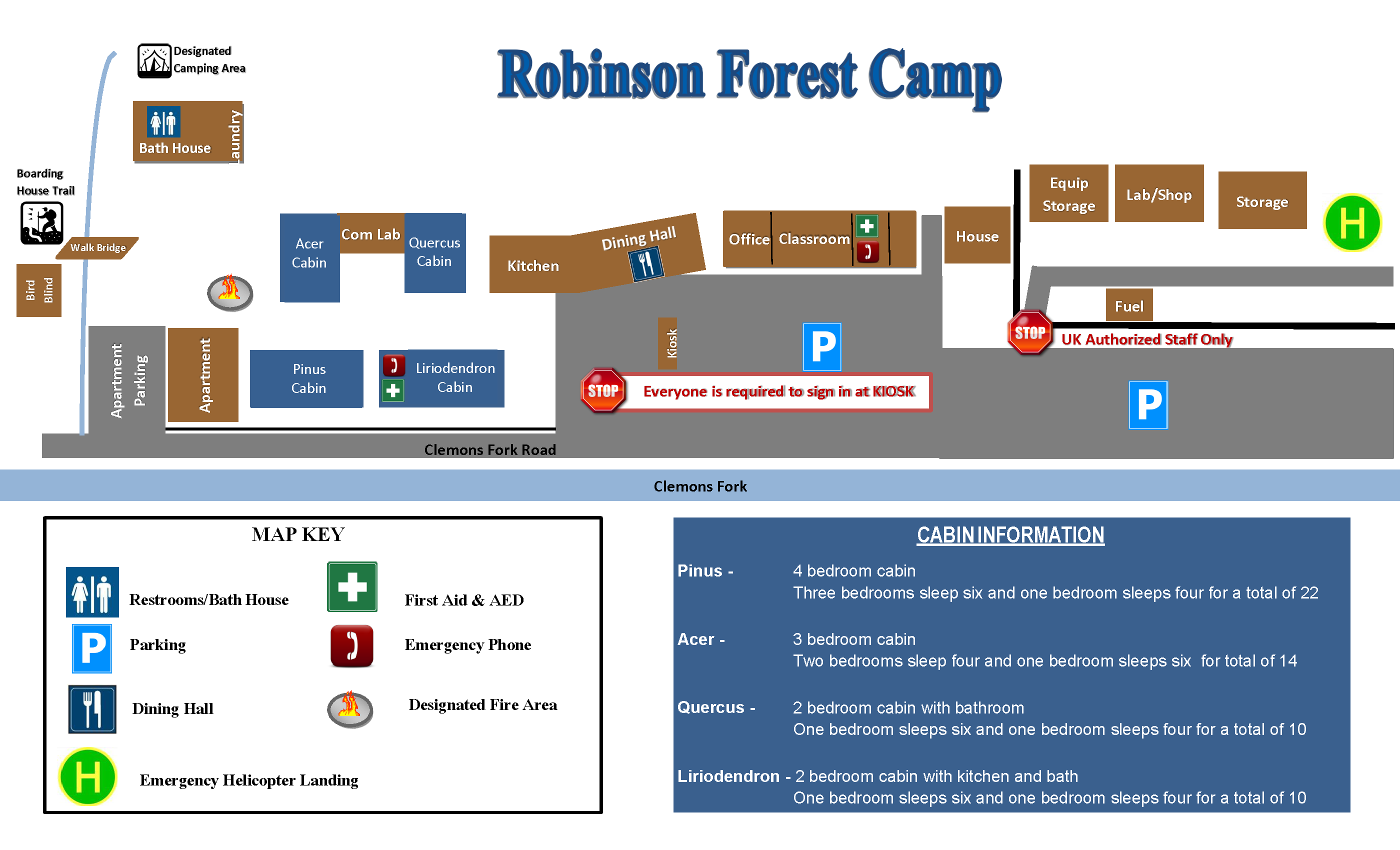 Robinson Forest Camp Map